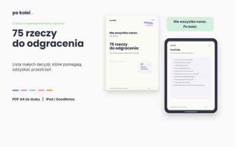 75 rzeczy do odgracenia - iPad / GoodNotes - czarno-biała