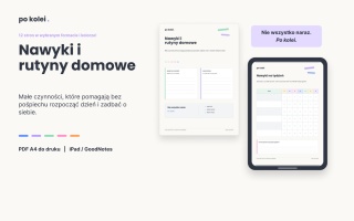 Nawyki i rutyny domowe - iPad / GoodNotes - pastelowa