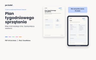 Plan tygodniowego sprzątania - iPad / GoodNotes - kolorowa