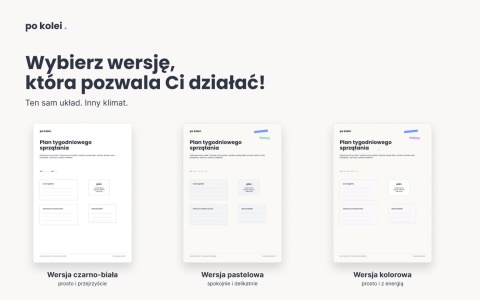 Plan tygodniowego sprzątania - iPad / GoodNotes - kolorowa