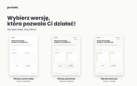 Planer domowego budżetu i oszczędności - PDF A4 - czarno-biała