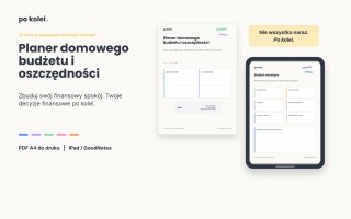 Planer domowego budżetu i oszczędności - PDF A4 - pastelowa