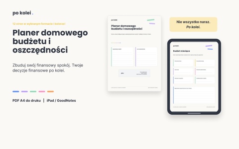 Planer domowego budżetu i oszczędności - iPad / GoodNotes - pastelowa